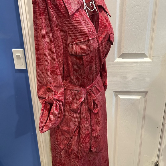 Lapis Red Long Sleeve Wrap Dress XL - Picture 3 of 7